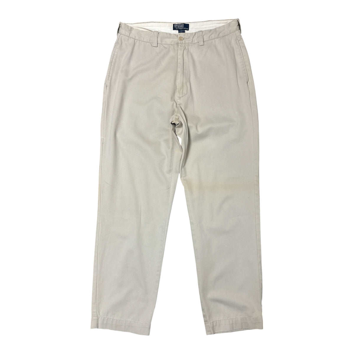 VINTAGE POLO RALPH LAUREN CLASSIC CREAM COTTON CHINO TROUSERS-1