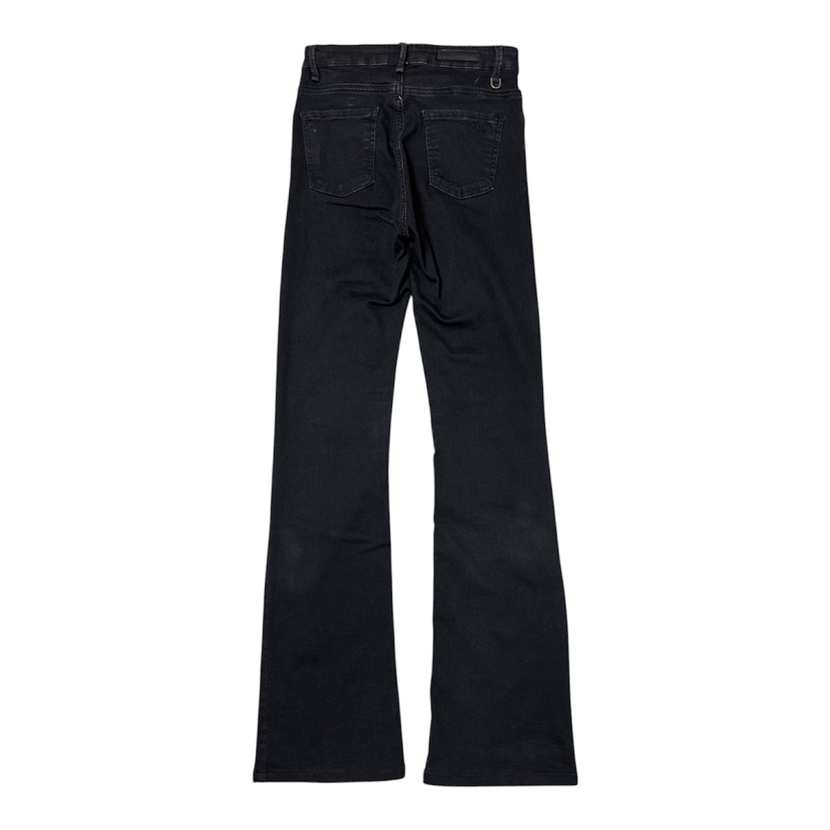 VINTAGE MAX&CO BLACK GROMMET EMBELLISHED BOOTCUT FLARED JEANS-2