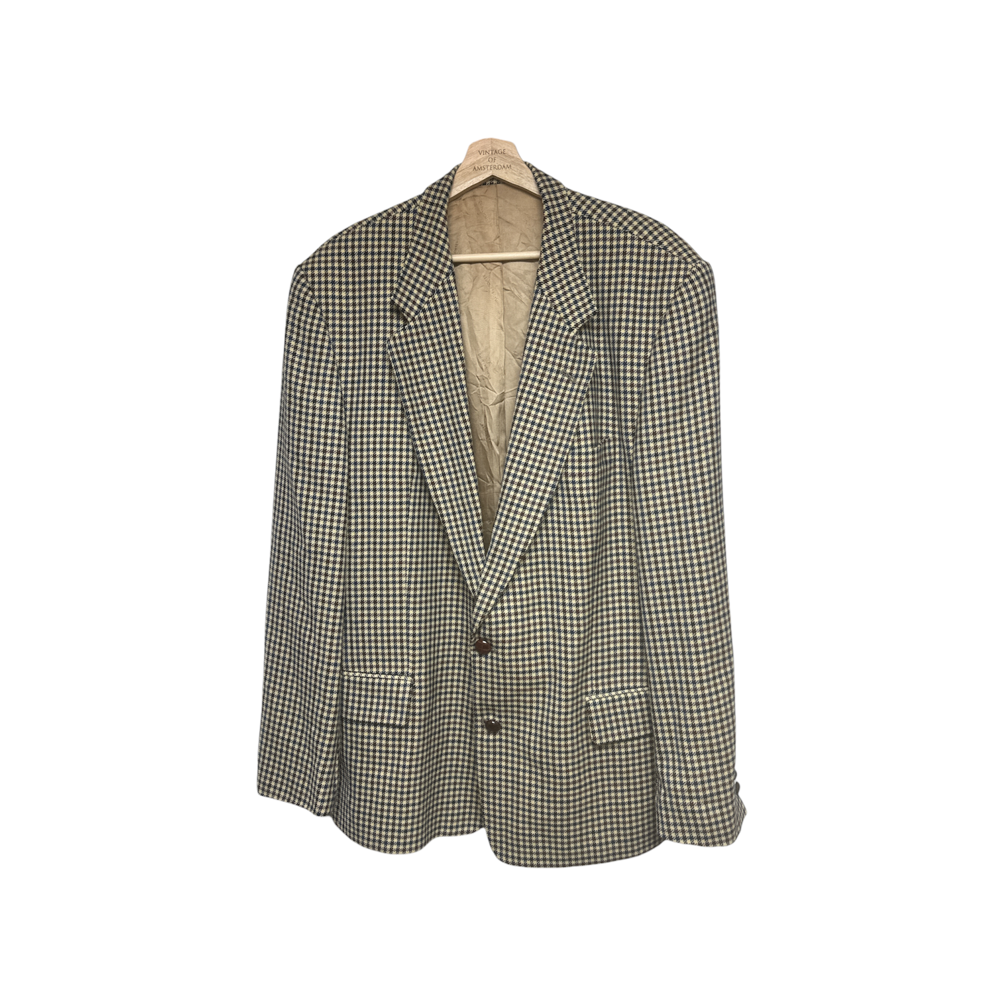 VINTAGE CHECKED WOOL JACKET