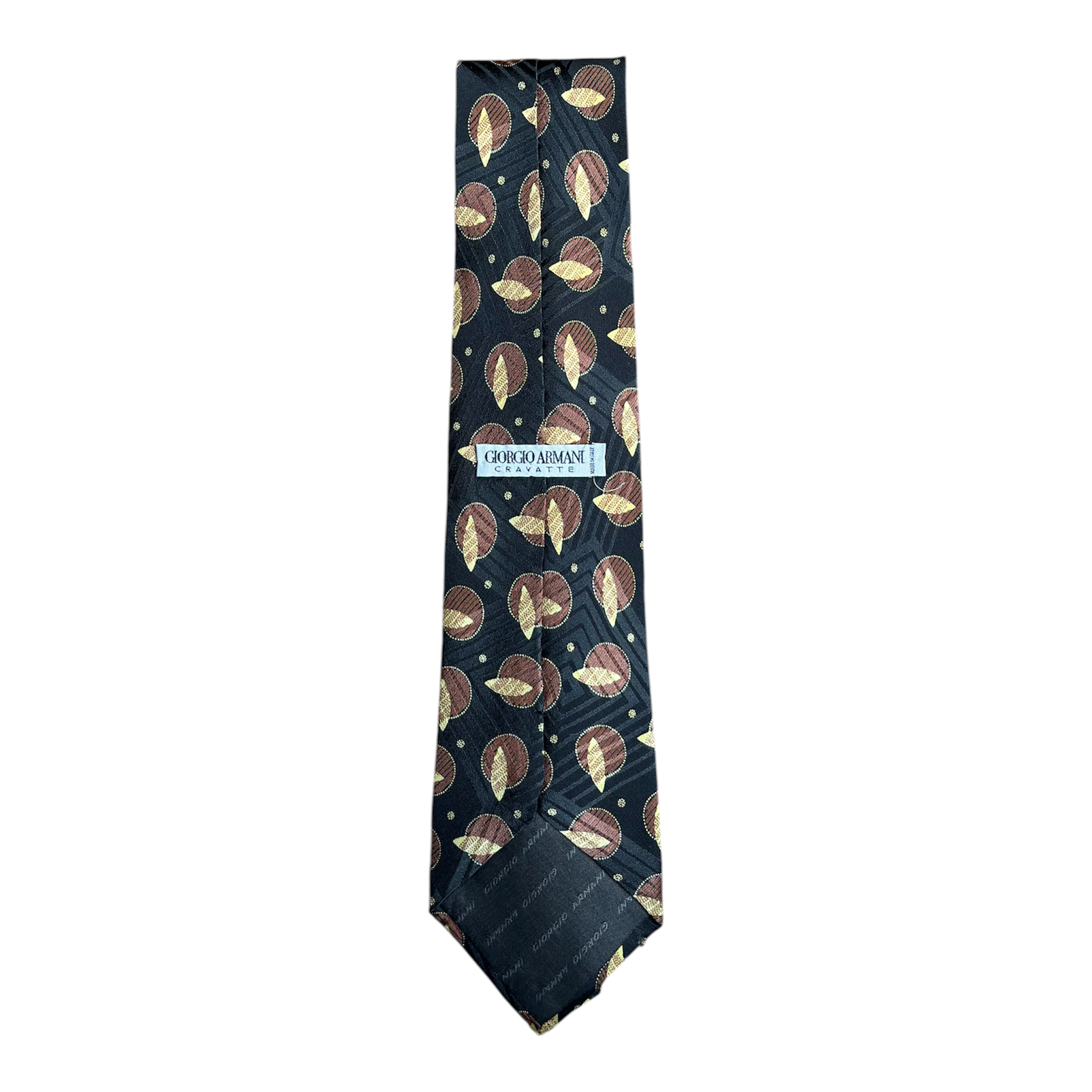 VINTAGE GIORGIO ARMANI ABSTRACT GEOMETRIC SILK TIE-2