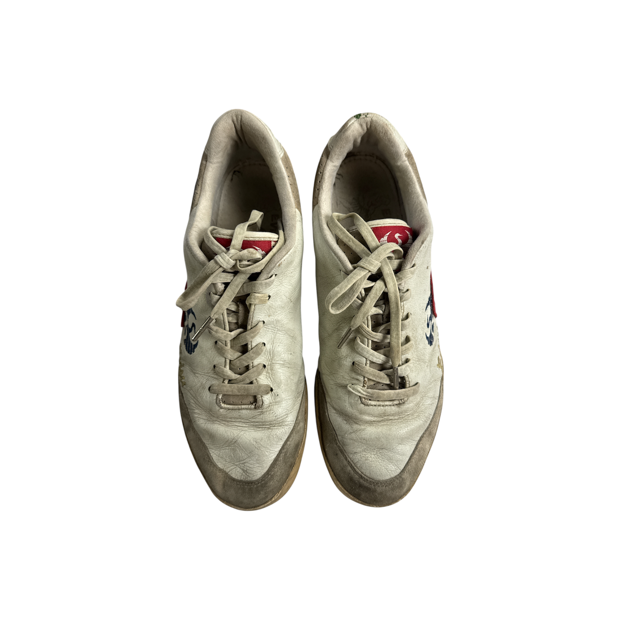 VINTAGE EVISU MEN’S LEATHER SNEAKERS-2