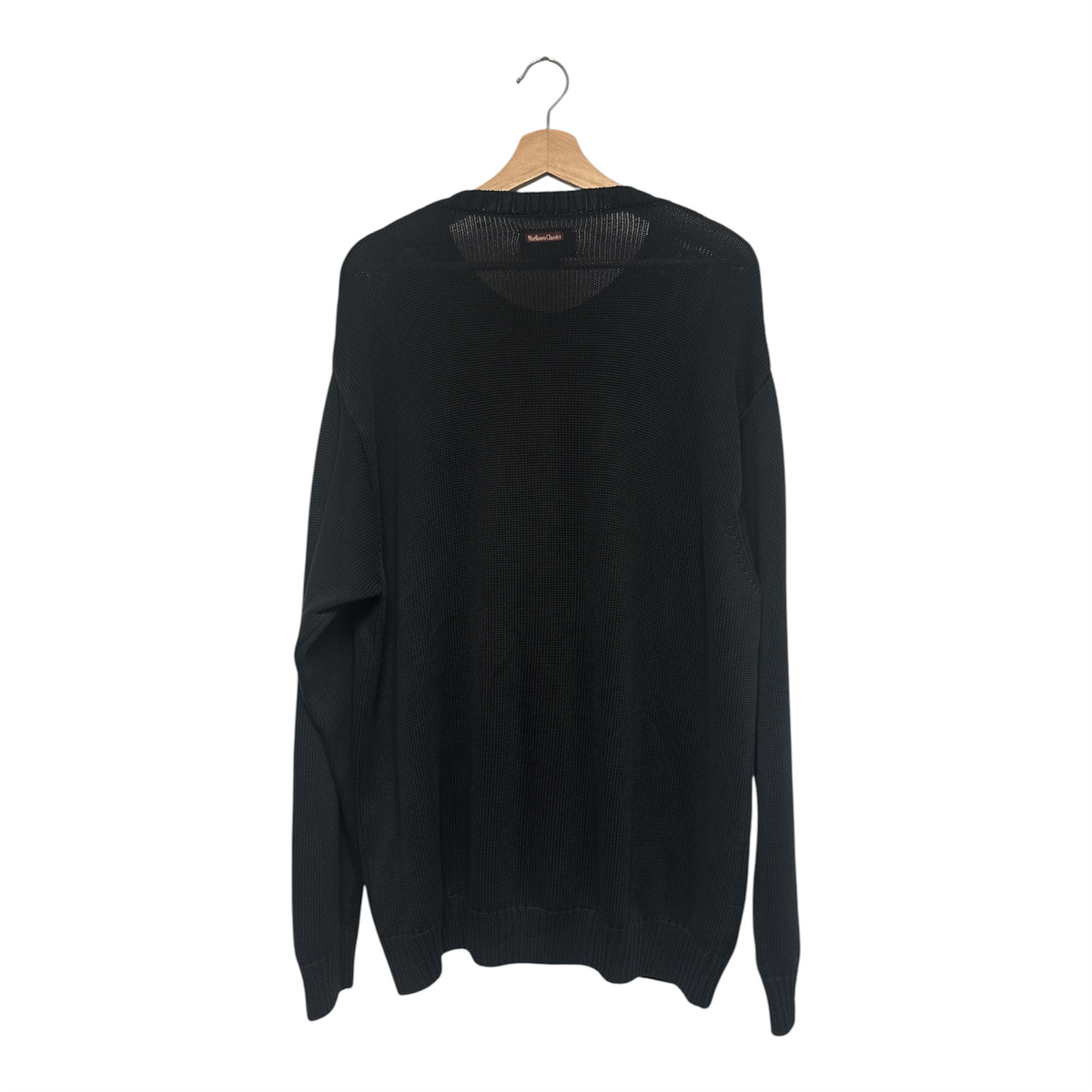 VINTAGE MARLBORO CLASSICS BLACK CREWNECK KNIT SWEATER-2