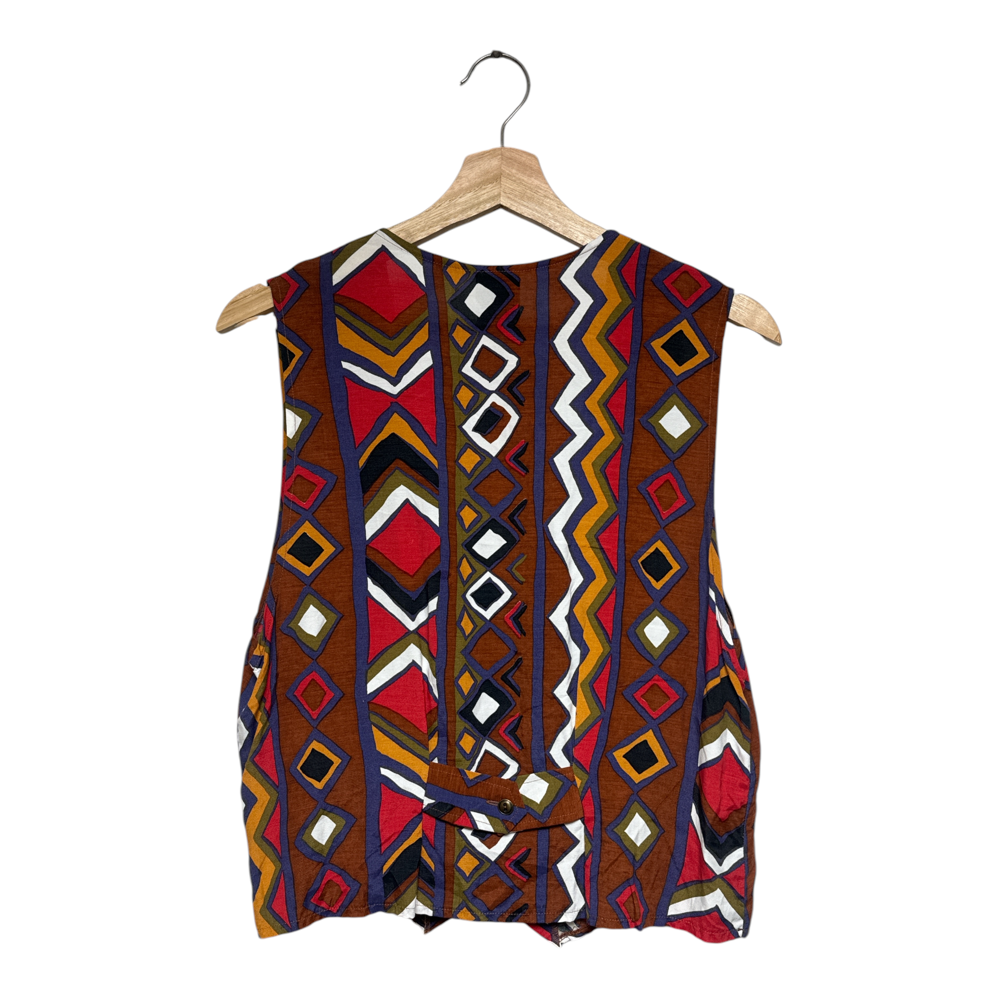 VINTAGE GEOMETRIC PRINT VEST-2