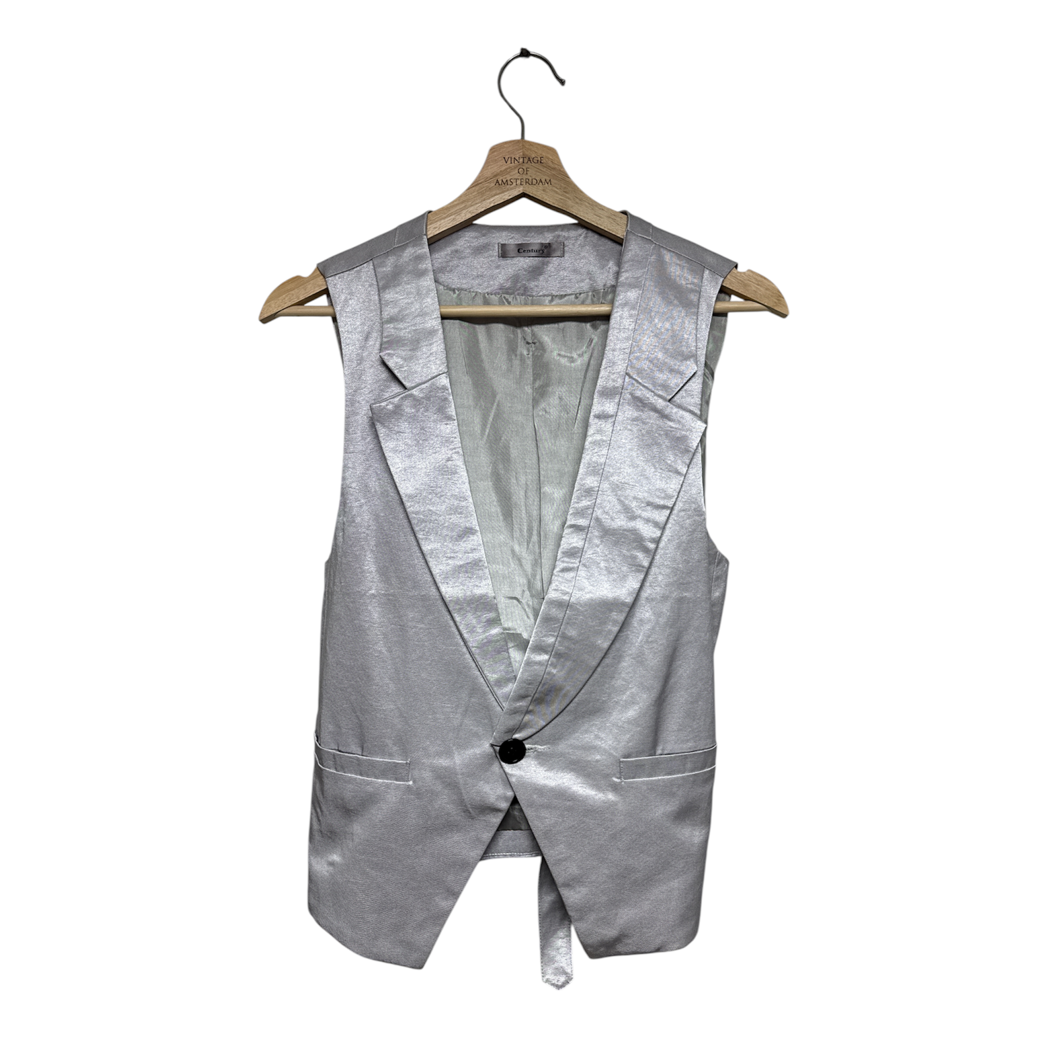 VINTAGE METALLIC SILVER VEST
