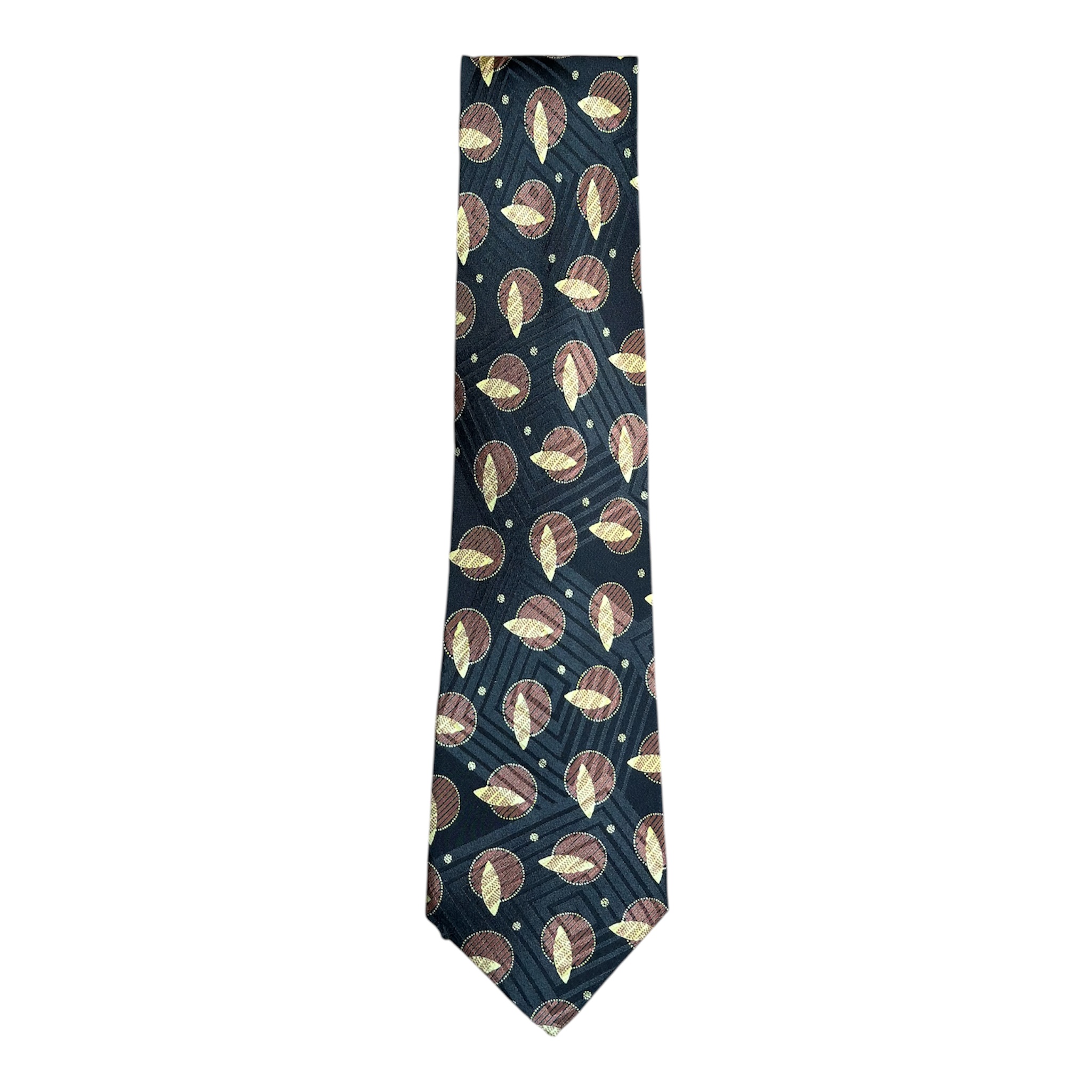 VINTAGE GIORGIO ARMANI ABSTRACT GEOMETRIC SILK TIE-1