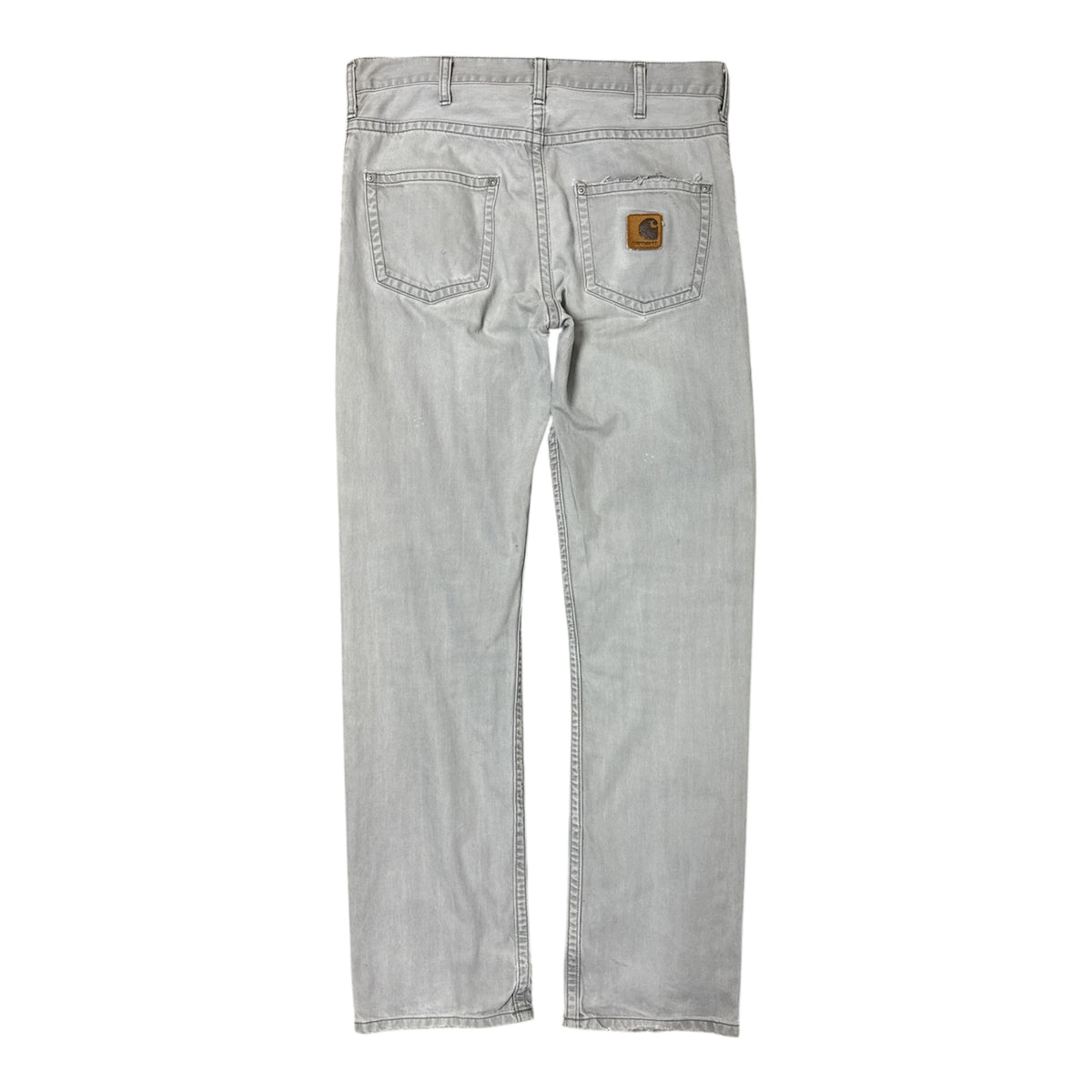 VINTAGE CARHARTT CLASSIC LIGHT GREY COTTON WORK PANTS UTILITY JEANS-2