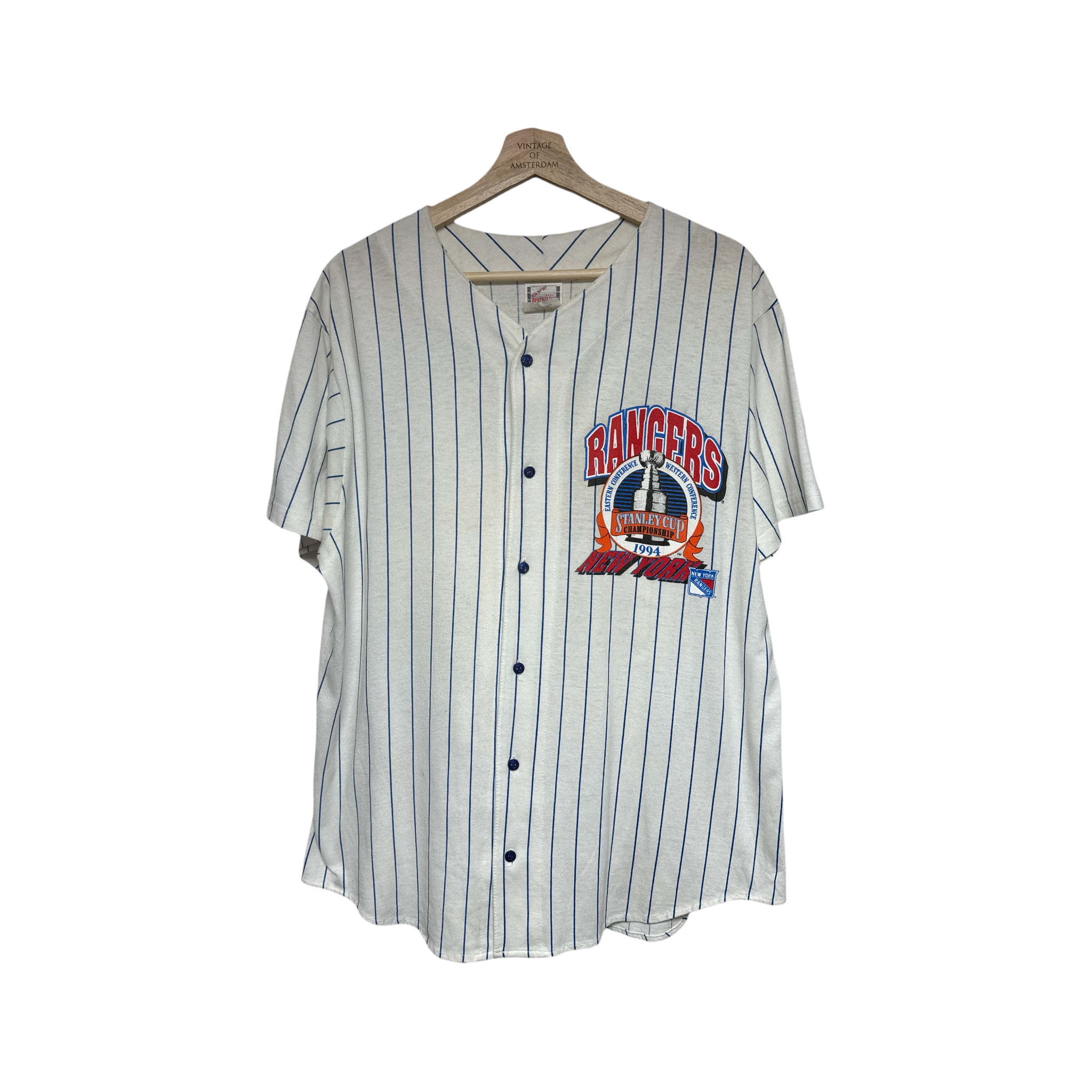 VINTAGE NEW YORK RANGERS BASEBALL SHIRT-1